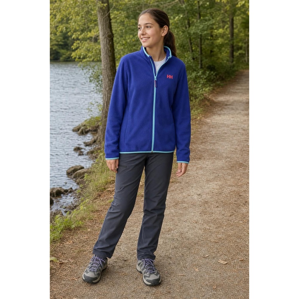 Helly Hansen Fleece Jacket Youth 16 Purple Polartec Gorpcore Outdoor Hiking